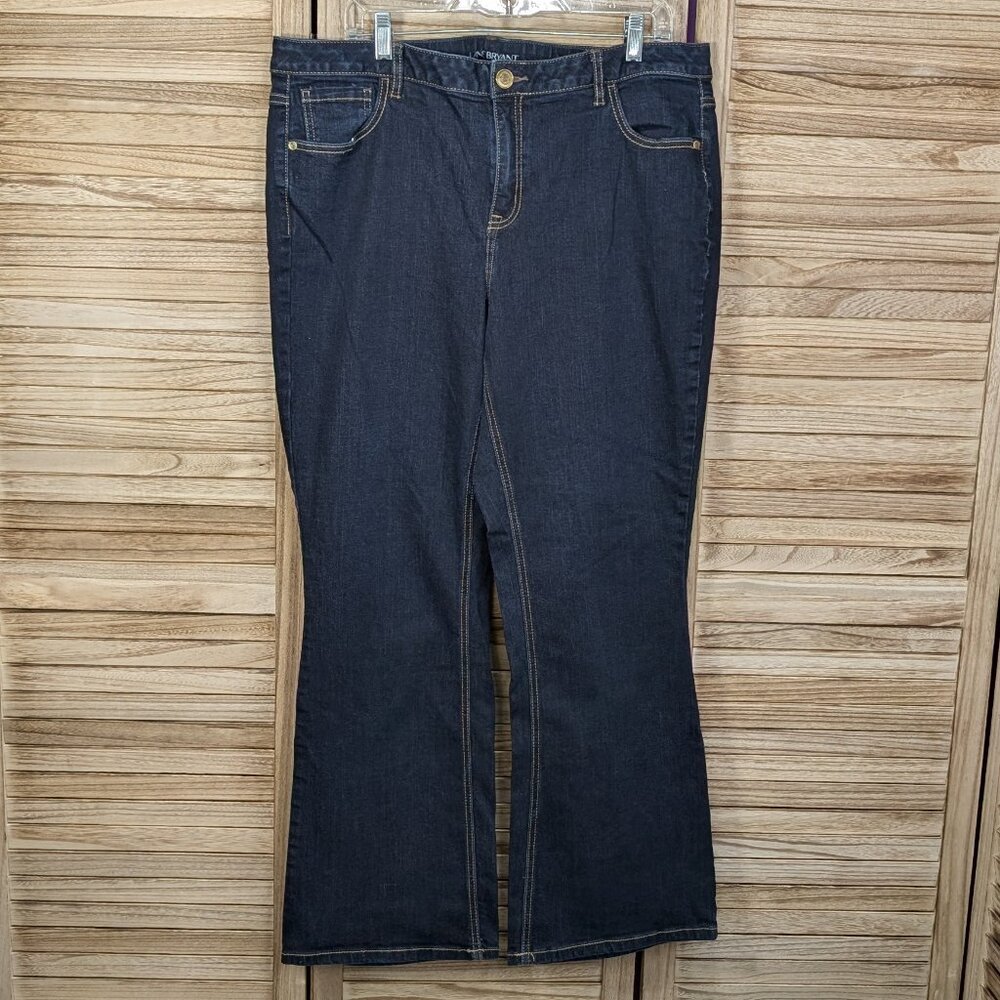 Lane Bryant Bootcut Jeans Dark Blue Denim Genius Fit Size 20 Reg